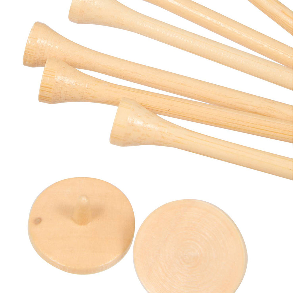 Bamboo Golf Tee Set with Recycled Pouch