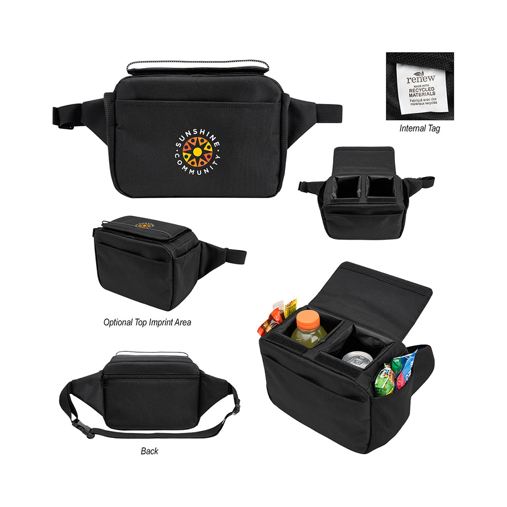 Recycled Two-Can Cooler Belt Bag
