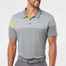 Load image into Gallery viewer, Adidas Heathered 3 Stripes Colorblocked Polo - Men
